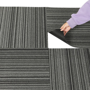 Marlow 20x Carpet Tiles 5m2 Box Heavy Black-1973193860444196867