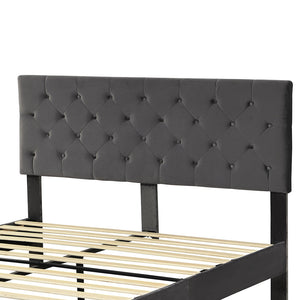 Levede Bed Frame Queen Size Mattress Grey-1973194030611304451