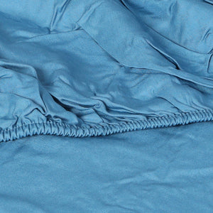 Dreamz 4pcs King Size 100% Bamboo Bed Sheet Set in Blue Colour-1973194025913683971