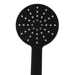 High Pressure Shower Head Set Rain Round Black-1973194049154322435