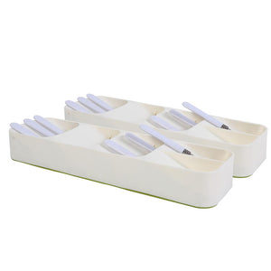 2x Cutlery Organiser Drying Tray Kitchen-1975420477635694595
