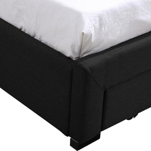 Levede Queen Bed Frame Fabric Tufted Dark Grey-1975420519935250435