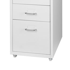 Levede 5 Drawer Office Cabinet Drawers White-1973193876470632451