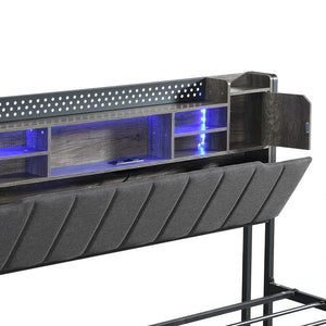 Levede Queen Bed Frame with Storage Headboard RGB LED-1996005429959856131