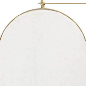 Yezi 360? Swivel Wall Mirrors 140cm x35cm Oval Shape Gold Frame-1973193815535783939