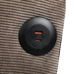 LEVEDE  CONVERTIBLE SOFABED WITH USB CHARGE AND SIDE TABLE-1996005375131914243