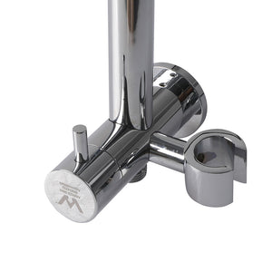High Pressure Shower Head Set Rain Round Silver-1973194049343066115