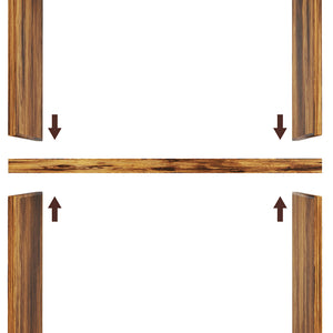 Levede 6 Tier Book Shelf Adjustable Shelves Walnut-1996005525510295555