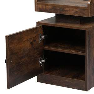 Levede Bedside Table USB Charger Outlet RGB Oak-1996005371667419139