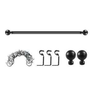Marlow Steel Curtain Rod Quiet Rail Black-1973194068058050563