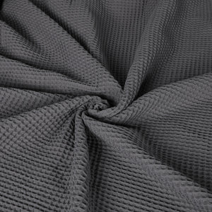 DreamZ Throw Blanket Cotton Waffle Blankets Grey Single-1973194040761520132