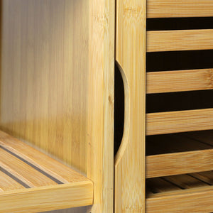 Levede  Bathroom Bamboo Storage Cabinet Natural-1996005370740477956