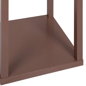 EMITTO LED Floor Lamp with Storage Shelf Brown-1973193956355346436