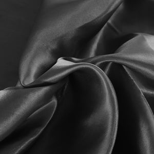 DreamZ Silky Satin Sheets Fitted Double Black-1973194023845892100