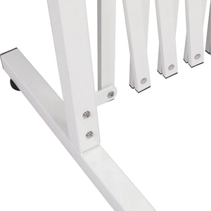 Garden Security Fence Gate Expandable White-1973194021648076804