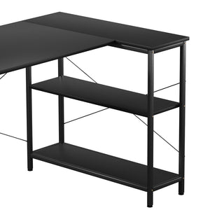 Levede L Shaped Computer Desk Corner Desk Black-1996005368404250628