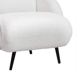 Levede Sofa Chair Fleece Upholstered Single White-1996005373856845828