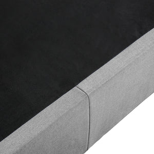 Levede Queen Bed Frame Fabric Tufted Grey-1975420519750701060