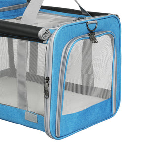Pawz 3 in 1 Pet Soft Crate Dog Cat Carrier XL Size Blue-1996005445088710660