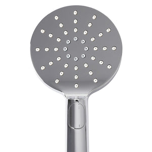 High Pressure Shower Head Set Rain Round Silver-1973194049343066116