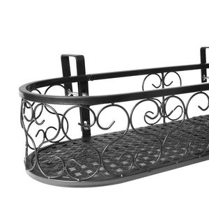 Levede Plant Stand Outdoor Indoor Home Black Oval-1973193776281292804
