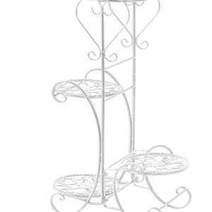Levede Plant Stand Outdoor Indoor Metal White-1973193772690968580