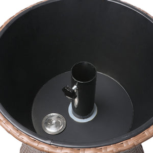 Levede Cooler Ice Bucket Table Bar Outdoor Black and brown-1973193989939138564