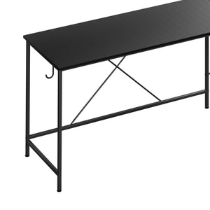 Levede Computer Desk Corner Desk Black-1996005368047734788