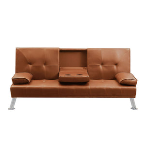 Levede Sofa Bed Adjustable Recliner Brown-1975420502369505284