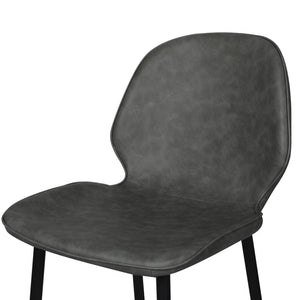 Levede 2x Bar Stool Barstools Counter Grey-1973194084180955140