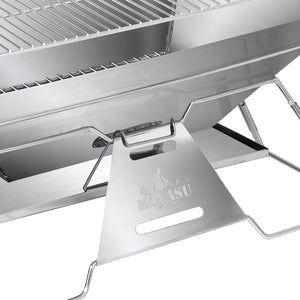 Levede Portable Folding BBQ Charcoal Grill Silver-1996005436452638724