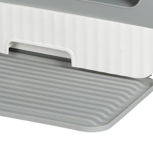 PaWz Fully Enclosed Cat Litter Box Mat Grey-1975420395884515332