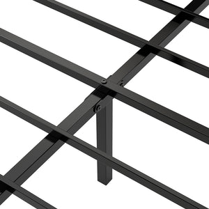 Levede Double Bed Frame Steel Base with Headboard Grey-1996005522167435268