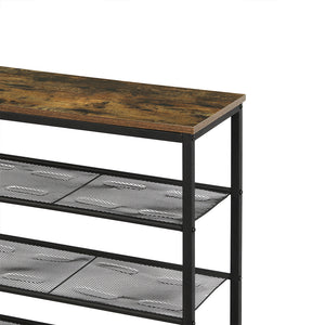 Levede 5-Tier Shoe Rack Storage Cabinet 100cm Wide-1975420510837805060