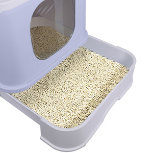 PaWz Cat Litter Box Fully Enclosed Toilet Purple-1973193624296493060