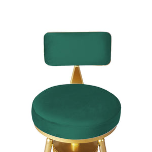 Levede 1x Bar Stools Velvet Kitchen Green-1973194046797123588
