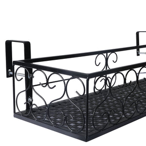 Levede Plant Stand Outdoor Indoor Home Black Rectangle-1975420370764828676
