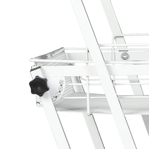Levede 3 Tier Kitchen Trolley Cart Swivel White Colour-1975420477455339524