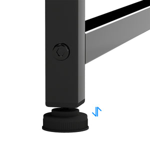 Levede L Shaped Gaming Desk with Storage Drawers Black-1996009982977511429