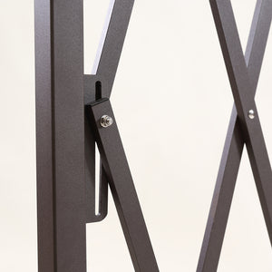 Garden Security Fence Gate Gate Metal Brown-1973194021266395141