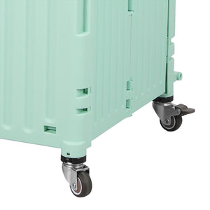 Folding Shopping Trolley Cart Portable Green-1973193722497732613