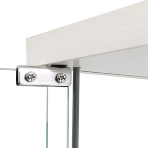 Stacked Display Cabinet Tempered Glass White-1973193812268421125