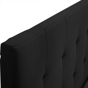 Levede Queen Bed Frame Fabric Tufted Dark Grey-1975420519935250437