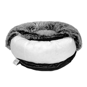 PaWz Pet Bed Cat Dog Donut Nest Calming L Charcoal Large-1973193628776009733
