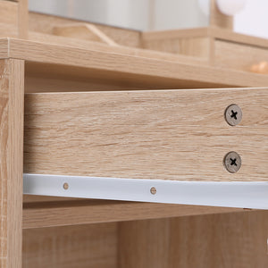 Levede Dressing Table Stool Set Oak-1996005423504822277
