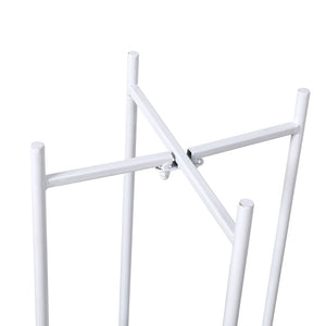 Levede 2 Tiers Plant Stand Metal Flower White Medium-1973193776063188997