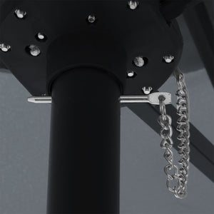 Centra 4.5M Double-sided Patio Umbrella Outdoor Umbrella Base Stand Grey-1996005404492042245