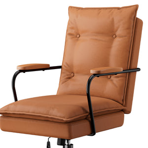 LEVEDE Ergonomic Office Chair Computer PU Brown-1996005452537794565