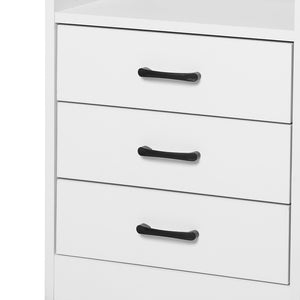 Levede Bedside Table USB Charger Outlet LED White-1996005371285737477