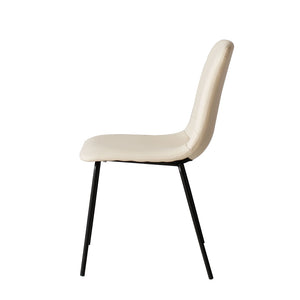 Levede Stackable Dining Chairs Kitchen Beige Set of 8-1996005477347102725